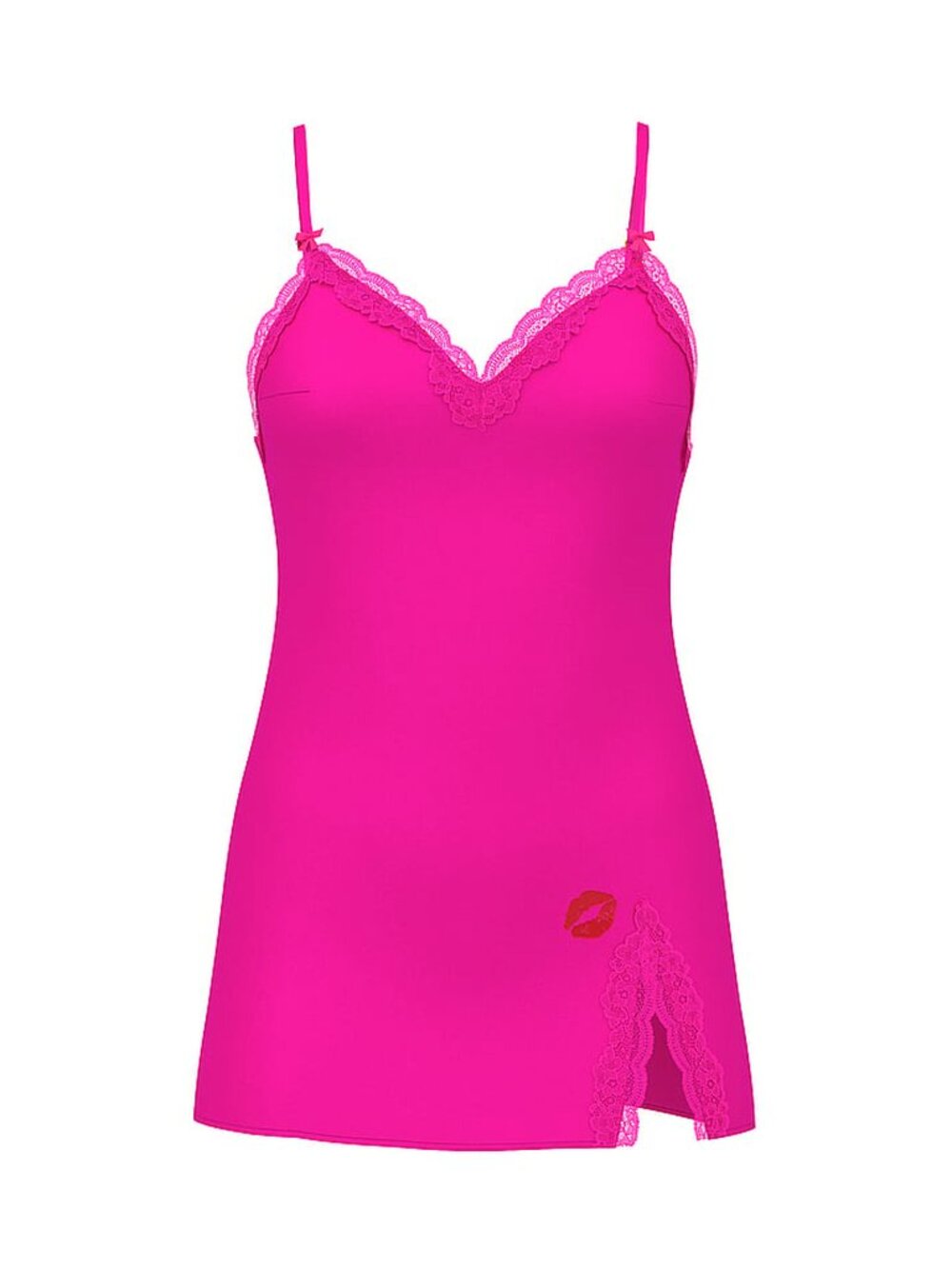 New! Victoria's Secret Pink Tease Satin Lace-Trim Slip Mini Dress M 40125